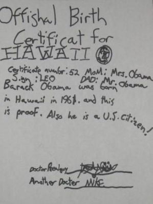 Obama birth certificate
Looks legit to me
