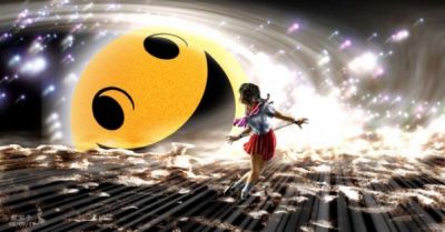 Pacman run amok
Chomp, chomp ... 
