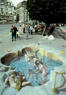 Pool chalk drawing
