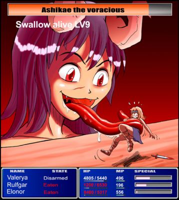 Being swallowed alive can spoil your whole day
Also, never drop your sword. Never know when you will have to stab a tongue.
