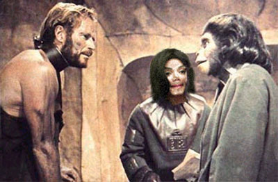 I didn't know Michael Jackson was in "Planet of the Apes"
Hardly required any makeup
